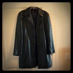 Marc New York black leather coat